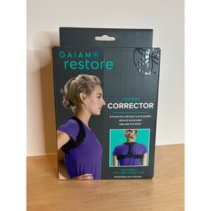 Gaiam Restore Posture Corrector Straighten Back Shoulders Reduce Slouching NEW